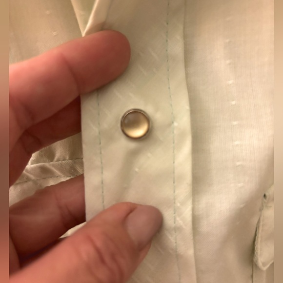 Vintage western style short sleeve collared shirt with pearl buttons - Picture 4 of 4